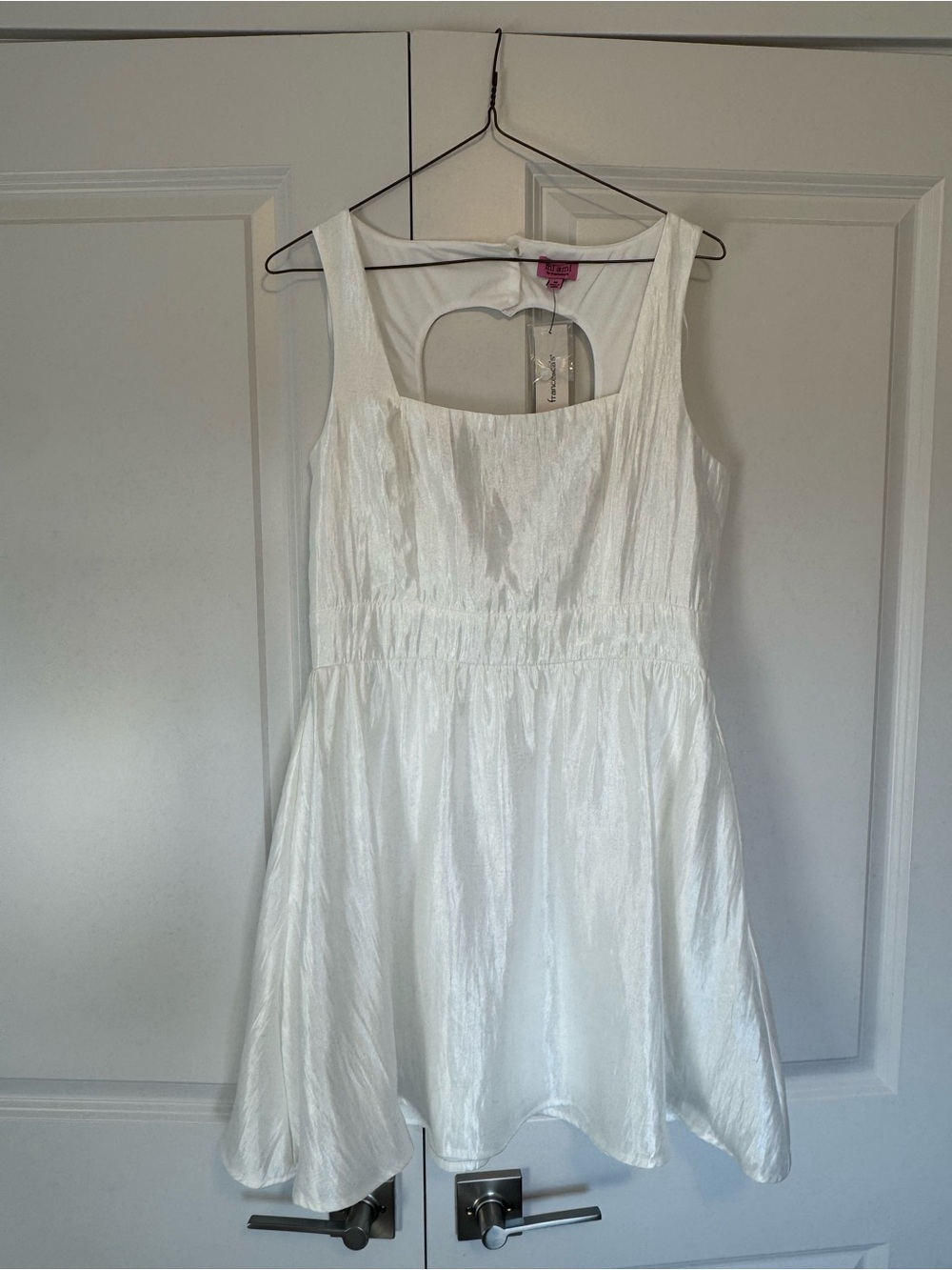 NWT Francesca's White Fit-and-Flare Dress